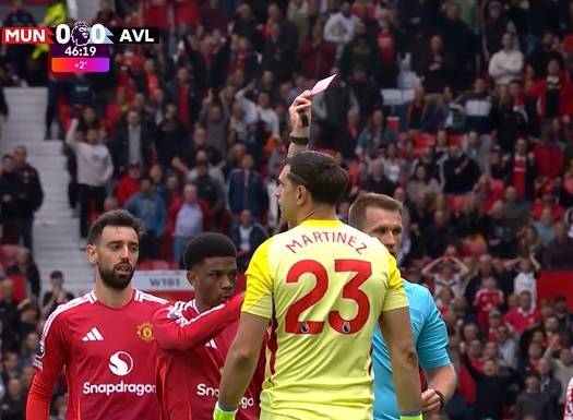 维拉跟队谈大马丁染红：大错特错的判罚！无法接受赛季这样结束